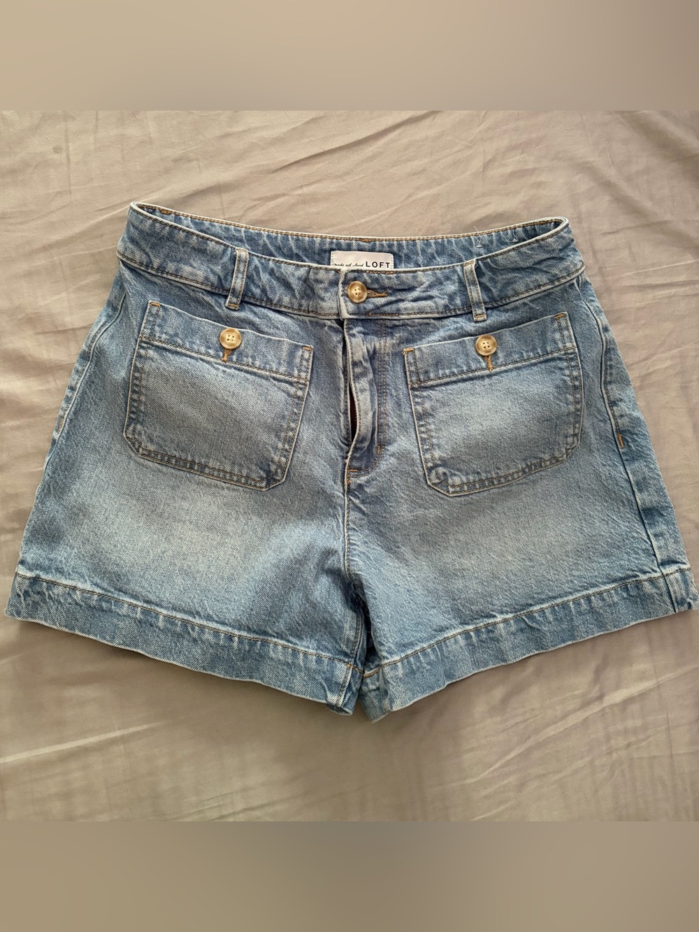 LOFT Light Wash Denim Shorts